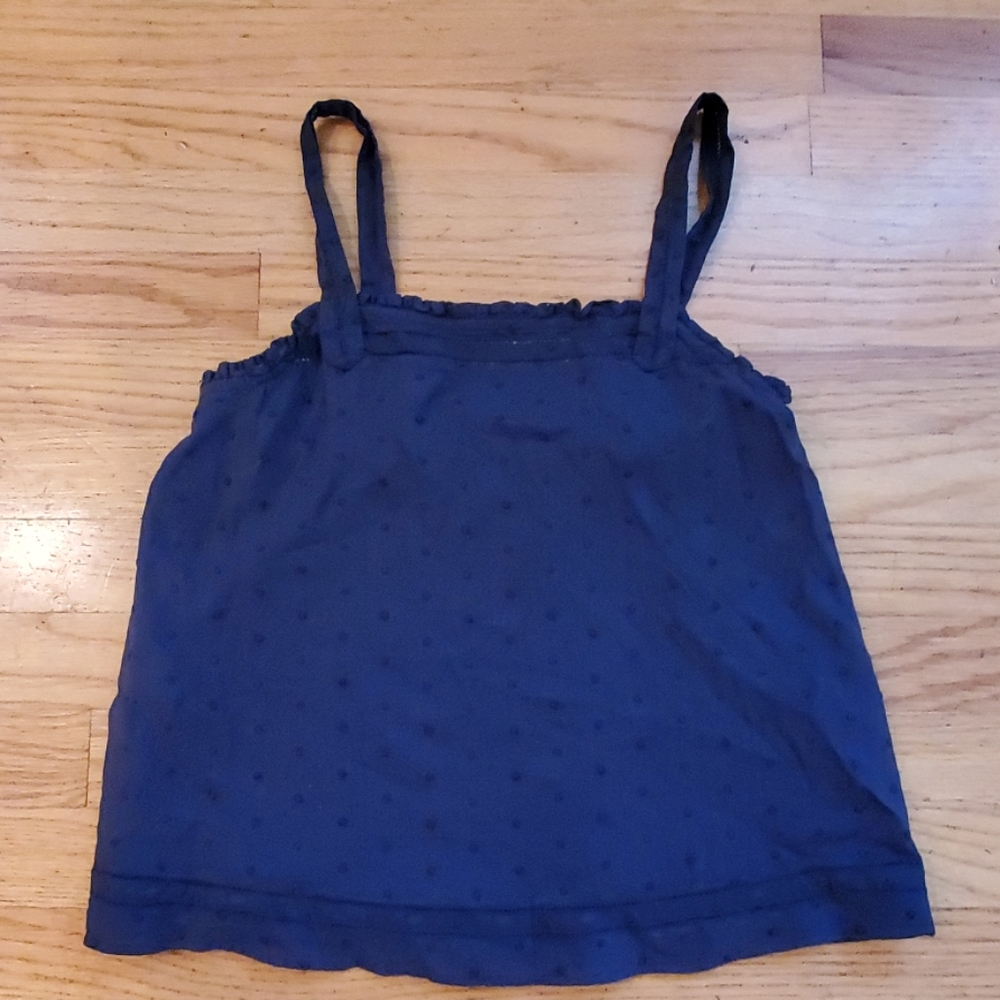 Old Navy swiss dot navy top NWT